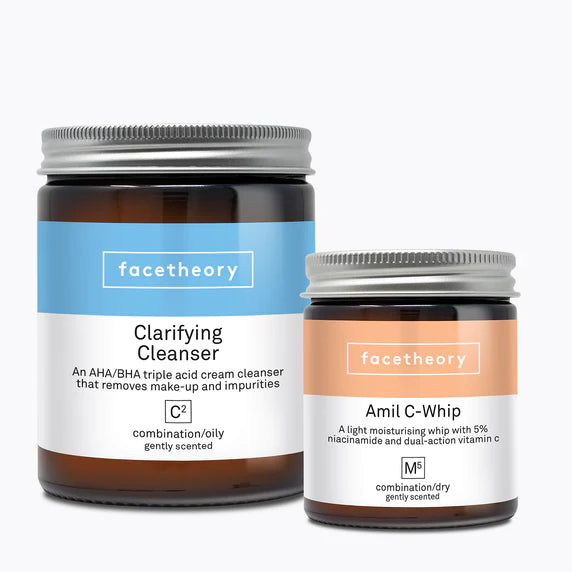 Facetheory Clarifying Cleanser C2 and Amil-C Whip M5 Duo Set