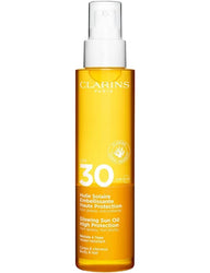 Clarins Glowing Sun Oil High Protection SPF30 For Body & Hair - 150ml
