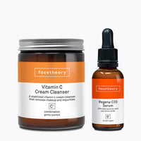 Facetheory Vitamin C Cream Cleanser C1 and Regena C20 Vitamin C Serum Duo Set