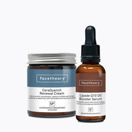 Facetheory Lipade Q10 Oil Booster Serum S6 and Ceraquench Renewal Cream M6 Duo Set