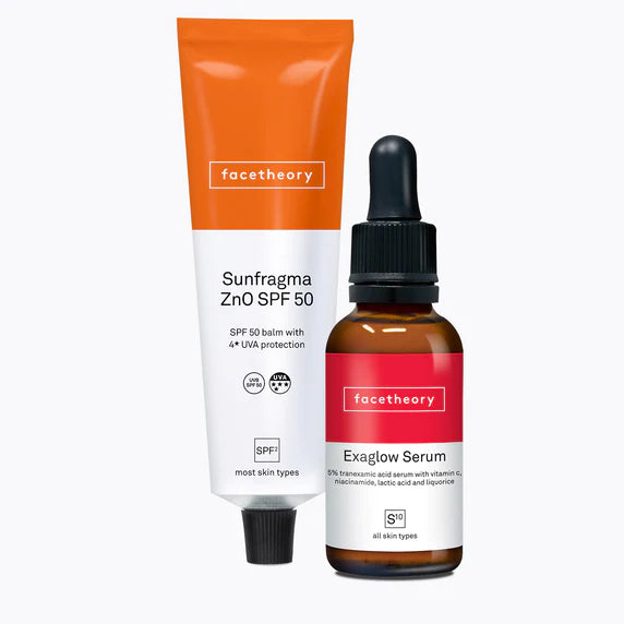Facetheory Exaglow Serum S10 and Sunfragma ZnO SPF50 Duo Set