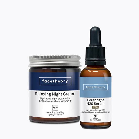 Facetheory Porebright Serum N20 PRO and Relaxing Night Cream M10 Duo Set