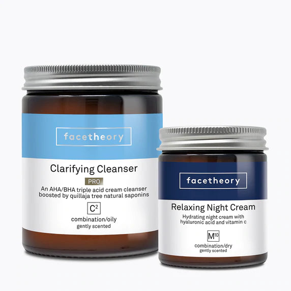 Facetheory Clarifying Cleanser C2 and Relaxing Night Cream M10 Duo Set