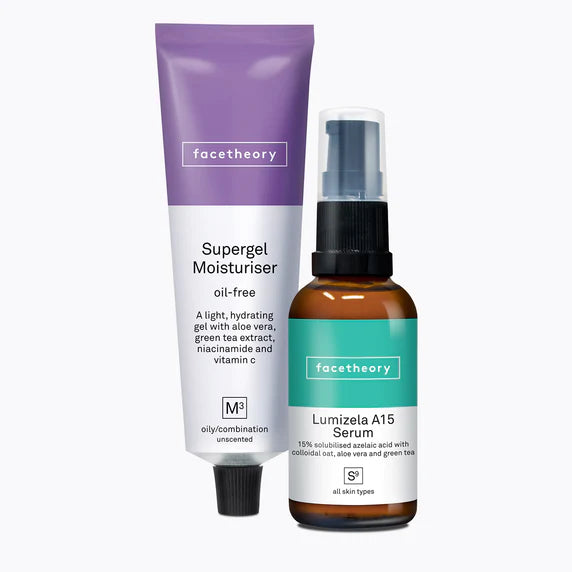 Facetheory Lumizela Azelaic Acid Serum A15 and Supergel Oil-free Moisturiser M3 Duo Set