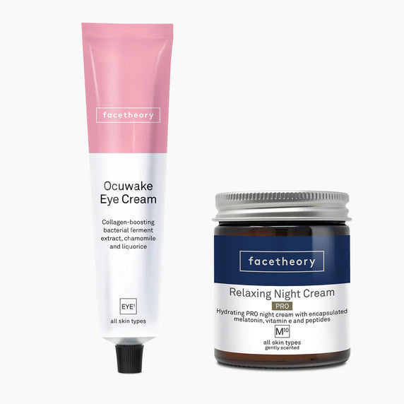 Facetheory Ocuwake Eye Cream EYE1 and Relaxing Night Cream M10 PRO Duo Set